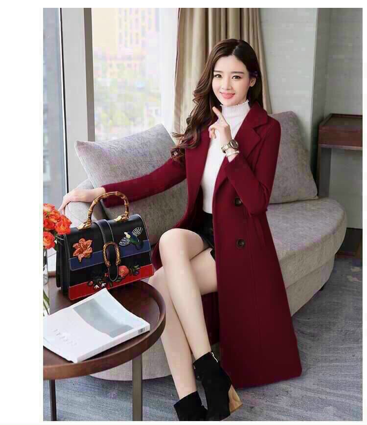 Áo Khác Dạ Cổ Vest Dáng Dài 4 Nút - AODA46